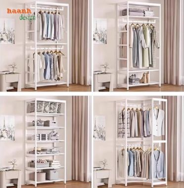 Thiết Kế Kệ Treo Quần Áo Bằng Sắt Đẹp – Bền – Đa Năng-KST 006