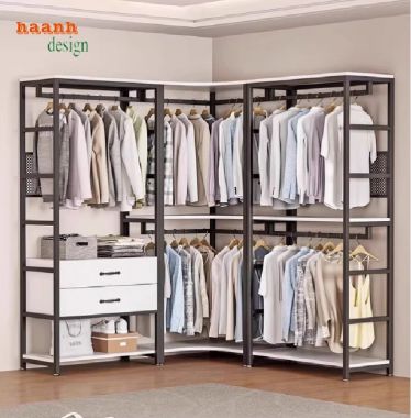 Thiết Kế Kệ Treo Quần Áo Bằng Sắt Đẹp – Bền – Đa Năng-KST 006