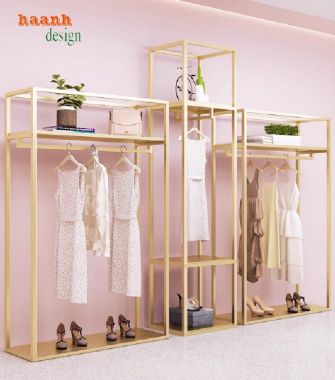 Kệ sắt treo quần áo thời trang cao cấp – Thiết kế theo yêu cầu-KST 005
