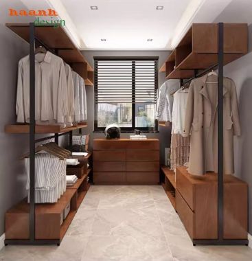 Kệ treo quần áo bằng sắt thiết kế tối giản, sang trọng-KST 009