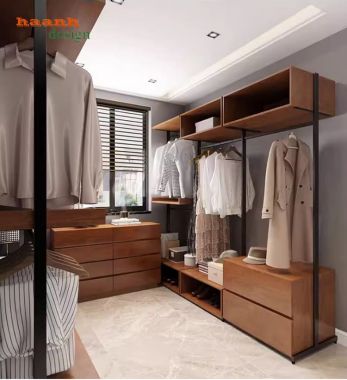 Kệ treo quần áo bằng sắt thiết kế tối giản, sang trọng-KST 009