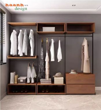 Kệ treo quần áo bằng sắt thiết kế tối giản, sang trọng-KST 009