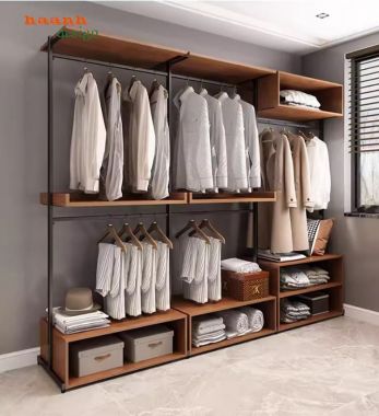 Kệ treo quần áo bằng sắt thiết kế tối giản, sang trọng-KST 009