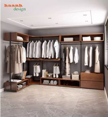 Kệ treo quần áo bằng sắt thiết kế tối giản, sang trọng-KST 009