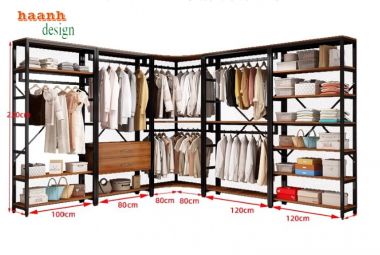 Kệ treo quần áo khung sắt hiện đại – Bền đẹp, tiện ích-KST 008