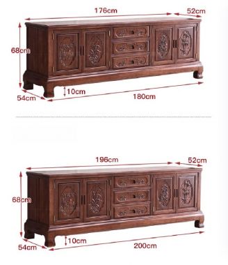 Vì Sao Kệ Tivi Gỗ Tự Nhiên Giả Cổ Luôn Là Sự Lựa Chọn Hàng Đầu-KTV 007