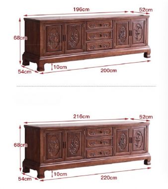 Vì Sao Kệ Tivi Gỗ Tự Nhiên Giả Cổ Luôn Là Sự Lựa Chọn Hàng Đầu-KTV 007