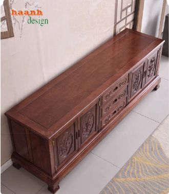 Vì Sao Kệ Tivi Gỗ Tự Nhiên Giả Cổ Luôn Là Sự Lựa Chọn Hàng Đầu-KTV 007