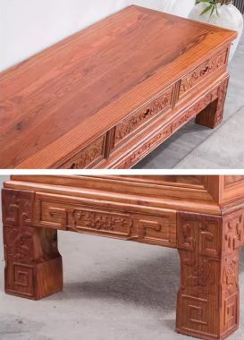 Kệ tivi gỗ giả cổ cao cấp phong cách trung hoa chạm khắc-KTV 015