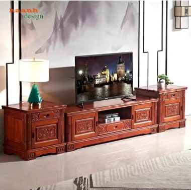 Kệ tivi gỗ hương đá cao cấp cho phòng khách sang trọng-KTV 011