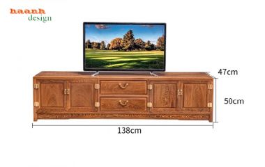 Khám phá kệ tivi gỗ hương đá hiện đại với thiết kế tinh tế-KTV 010