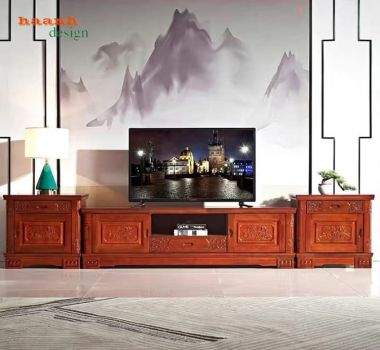 Kệ tivi gỗ hương đá cao cấp cho phòng khách sang trọng-KTV 011