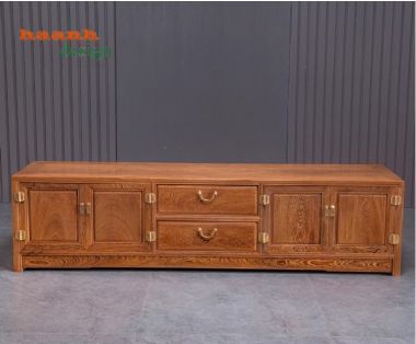 Khám phá kệ tivi gỗ hương đá hiện đại với thiết kế tinh tế-KTV 010