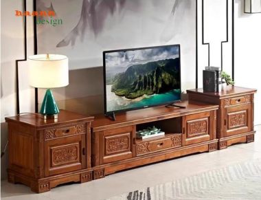 Kệ tivi gỗ hương đá cao cấp cho phòng khách sang trọng-KTV 011