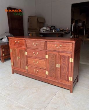 Kệ tivi gỗ hương tự nhiên giả cổ phong cách Trung Quốc-KTV 014