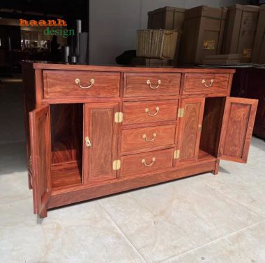 Kệ tivi gỗ hương tự nhiên giả cổ phong cách Trung Quốc-KTV 014