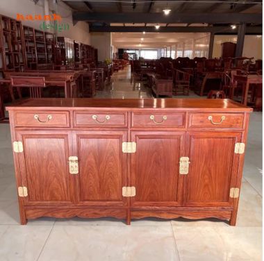 Kệ tivi gỗ hương tự nhiên giả cổ phong cách Trung Quốc-KTV 014