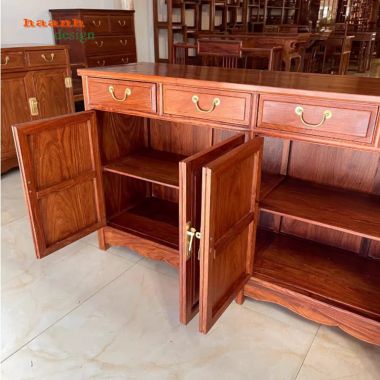 Kệ tivi gỗ hương tự nhiên giả cổ phong cách Trung Quốc-KTV 014