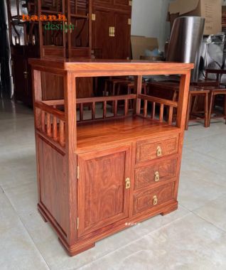 Kệ tivi gỗ hương tự nhiên giả cổ phong cách Trung Quốc-KTV 014