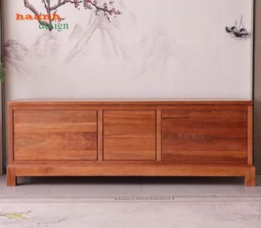Top mẫu kệ tivi gỗ đẹp bằng gỗ hương tự nhiên cao cấp-KTV 016