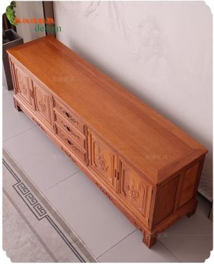 Top mẫu kệ tivi gỗ đẹp bằng gỗ hương tự nhiên cao cấp-KTV 016