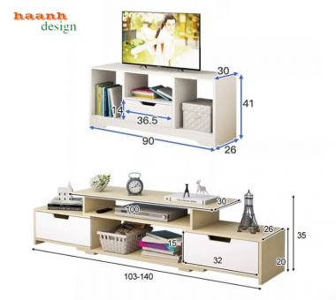 Mẫu kệ tivi gỗ công nghiệp đẹp sang trọng cho gia đình-KCH 008