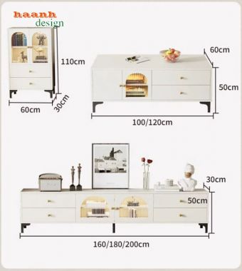 Mẫu kệ tivi gỗ công nghiệp đẹp cho phòng khách hiện đại-KCH 007