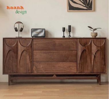 Vẻ đẹp tự nhiên của kệ ti vi gỗ óc chó-KTH 009