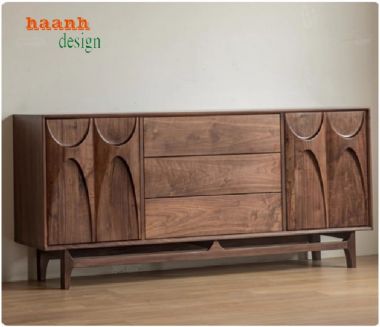 Vẻ đẹp tự nhiên của kệ ti vi gỗ óc chó-KTH 009