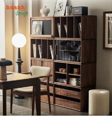 Hiện đại hóa không gian với kệ ti vi gỗ óc chó hiện đại-KTH 008