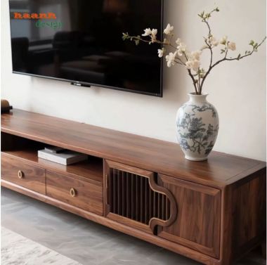 Kệ tivi cao cấp từ gỗ óc chó Bắc Mỹ nhập khẩu-KTH 014