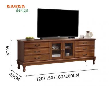 Kệ ti vi gỗ phòng khách tân cổ điển châu âu sang trọng KTD 003