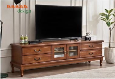 Kệ ti vi gỗ phòng khách tân cổ điển châu âu sang trọng KTD 003