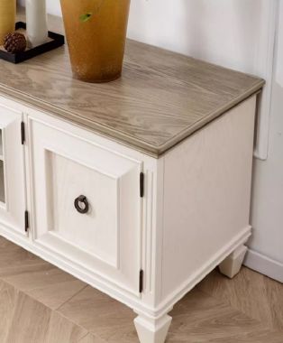 Khám phá kệ tivi tân cổ điển gỗ tự nhiên đẹp mắt-KTD 007