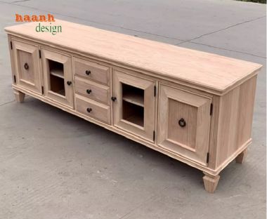 Khám phá kệ tivi tân cổ điển gỗ tự nhiên đẹp mắt-KTD 007