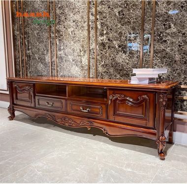 Kệ TV Phòng Khách Tân Cổ Điển Châu Âu - Sang Trọng và Tinh Tế KTD 004