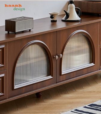 Kệ tivi tân cổ điển dáng thấp nhiều ngăn - KTD 013