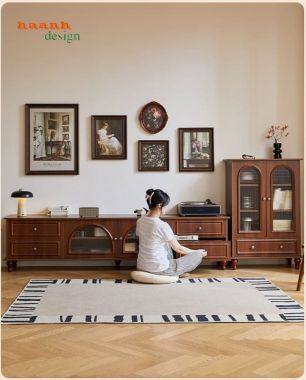 Kệ tivi tân cổ điển dáng thấp nhiều ngăn - KTD 013