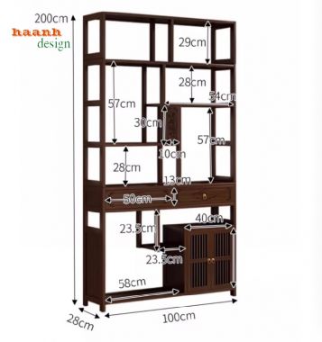 Giá trị sử dụng của kệ trang trí gỗ sồi trong gia đình-KTT 009