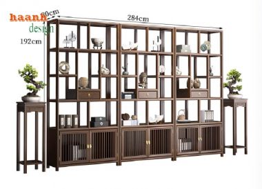 Kệ Trang Trí Gỗ Óc Chó – Nâng Tầm Đẳng Cấp Không Gian Sống-KTT 013