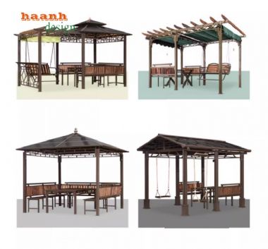 Nhà chòi kẽm sân vườn - Điểm nhấn cho không gian ngoài trời-NSC 014