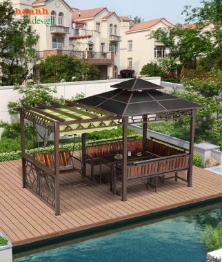 Nhà chòi kẽm sân vườn - Điểm nhấn cho không gian ngoài trời-NSC 014