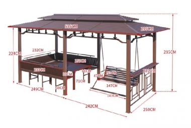 Tạo cảm hứng cho khu vườn với nhà chòi kẽm ngoài trời-NSC 015