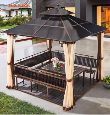Nhà chòi kẽm sơn tĩnh điện ngoài trời sân vườn NCS 005