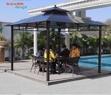 Nhà chòi kẽm sơn tĩnh điện ngoài trời sân vườn NCS 005