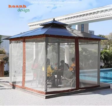 Nhà chòi kẽm sơn tĩnh điện ngoài trời sân vườn NCS 005