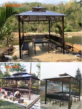 Nhà chòi sắt sơn tĩnh điện ngoài trời sân vườn NCS 004