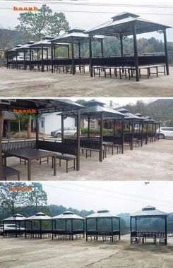 Nhà chòi sắt sơn tĩnh điện ngoài trời sân vườn NCS 004