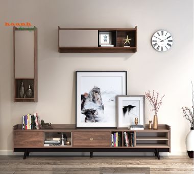 Kệ Ti Vi Gỗ Óc Chó Tự Nhiên Sản Phẩm Cho Gia Đình.KTH 001