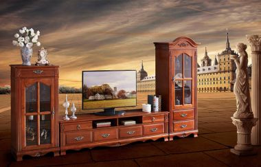 Kệ Ti Vi Tân Cổ Điển Gỗ Tự Nhiên KTD001